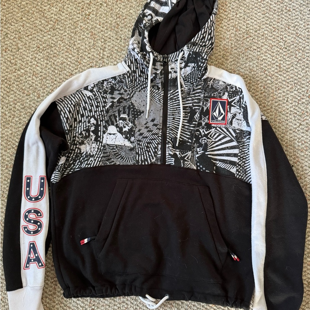 Volcom Team USA Half Zip Hoodie Size XS